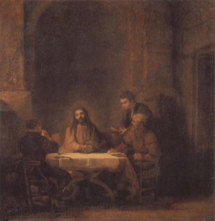 REMBRANDT Harmenszoon van Rijn Christ at Emmaus Spain oil painting art